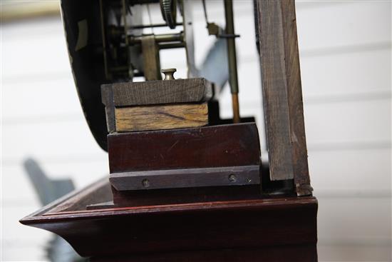 An early 20th century French mahogany longcase regulator, 6ft 10in.